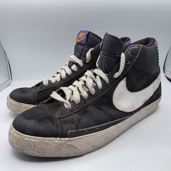 Nike Blazer High Anthracite Mens Size 9.5 Black Varsity Purple Shoes 315877-011 main image 11